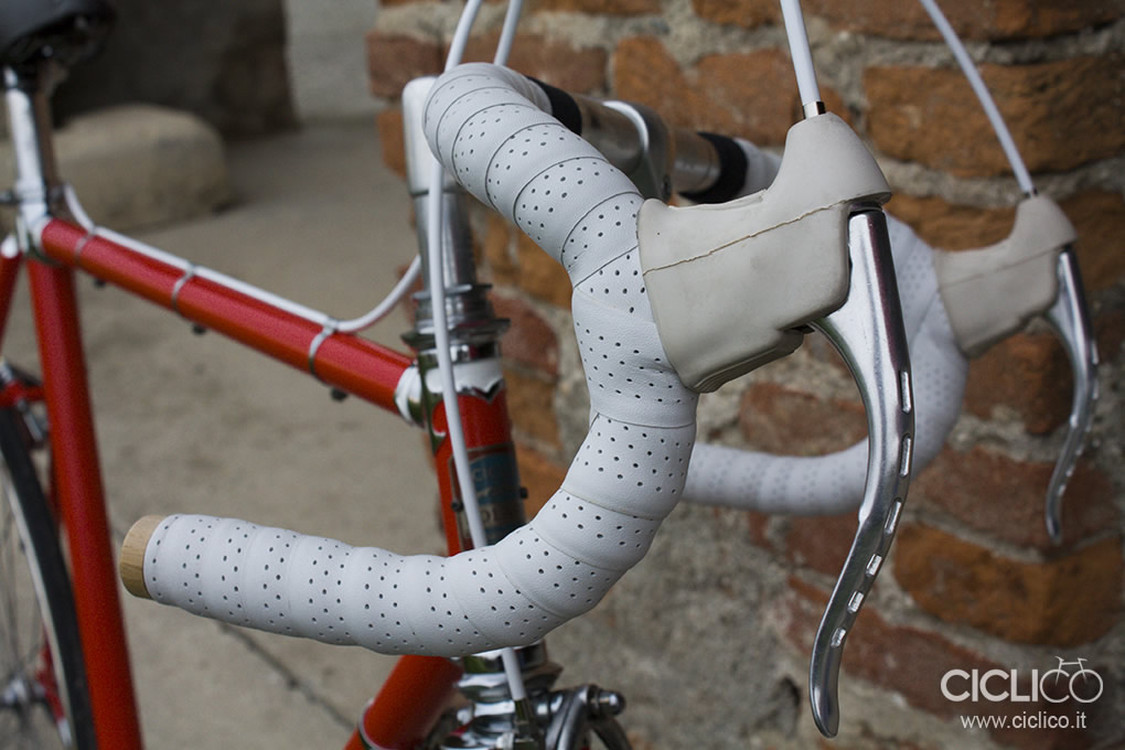 Cicli Rolard, Cima Portule, Campagnolo due leve, restauro bici d'epoca, manubrio 3ttt
